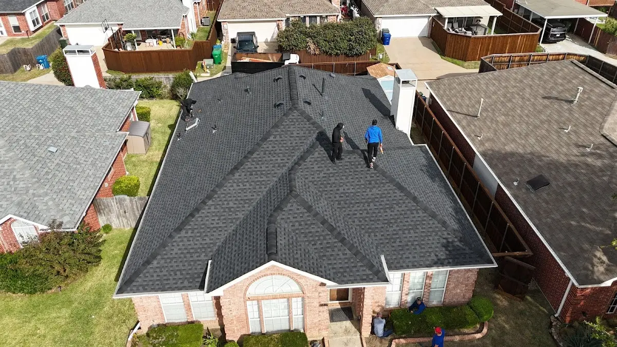 Slate & Tile Roof Repair work in progress on a Crescent City property